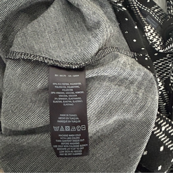 Anthropologie Zoe Maeve Black & White Plaid Polka Dot Knit Dress | Size XL - Picture 10 of 10